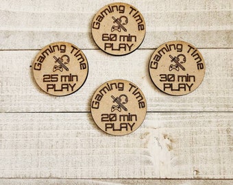 Gaming Time Tokens: Chore Reward System (1.75 inches)