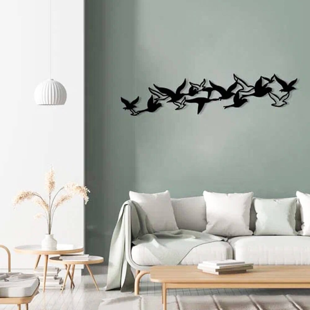 Metal Wall Art Flock of Birds Etsy