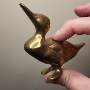 Vintage Messing Ente MCM Decor