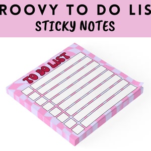 Groovy To Do Liste Haftnotizen | 4x4 | Post-it® Notizblöcke | Organisation | Notizen | Rosa Notizblock