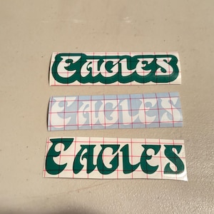 Philadelphia Eagles Vinyl Sticker Kelly Green White