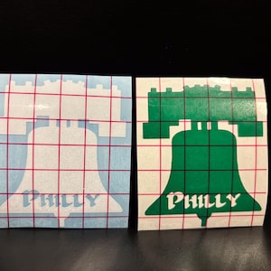 Philadelphia Eagles Liberty Bell Vinyl Sticker Kelly Green White