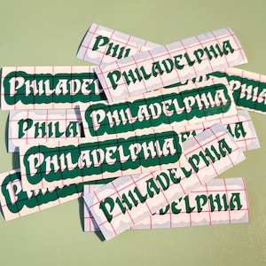 Philadelphia Sticker Philadelphia Eagles Vinyl Sticker Kelly Green White