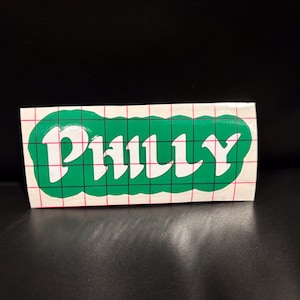 Philly Sticker Philadelphia Eagles Vinyl Sticker Kelly Green White