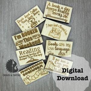 Book Themed Magnets - SVG - Laser Ready