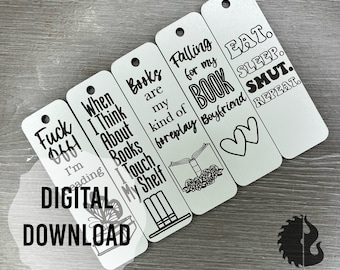 Smut Romance Bookmarks SET 2 - SVG - Laser Ready