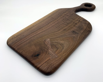 Tablero de charcutería/mantequilla de grano de pluma de nogal negro - No. 010