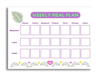 Persönlicher Wochenmenüplaner