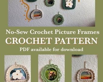 No-Sew Crochet Picture Frames Crochet Pattern