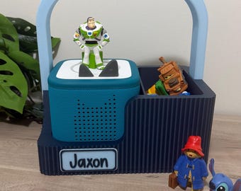 Personalised Toniebox Caddy & Tonie Storage 3D Printed Carry Stand with Handle