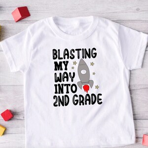 Junge 2.Grad Shirt, Mein Weg in die 2.Grad Shirt, Rakete Shirt, Astro, zweite Klasse Shirt, zurück in die Schule, erster Schultag