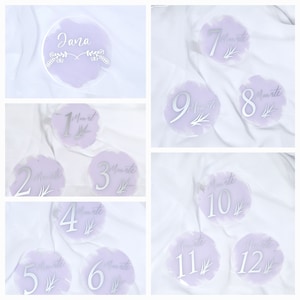 Maandpassen Baby | Mijlpalen Baby | Mijlpaalkaarten op Acryl Baby | Maandpassen Baby | Cadeau voor de geboorte | Babyshower cadeau
