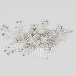 Silber Kristall Braut Haarkamm, Hochzeit, dekorative Pin, Brautnadel, Brautjungfer, Hochzeit Haarschmuck, dekorative Accessoires