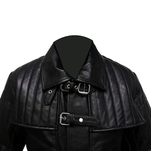 Mens Genuine Leather Trench Coat: Steampunk Gothic Duster Jacket