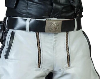 90年代 レッド レザーパンツ ヴィンテージ ストレートレッグ