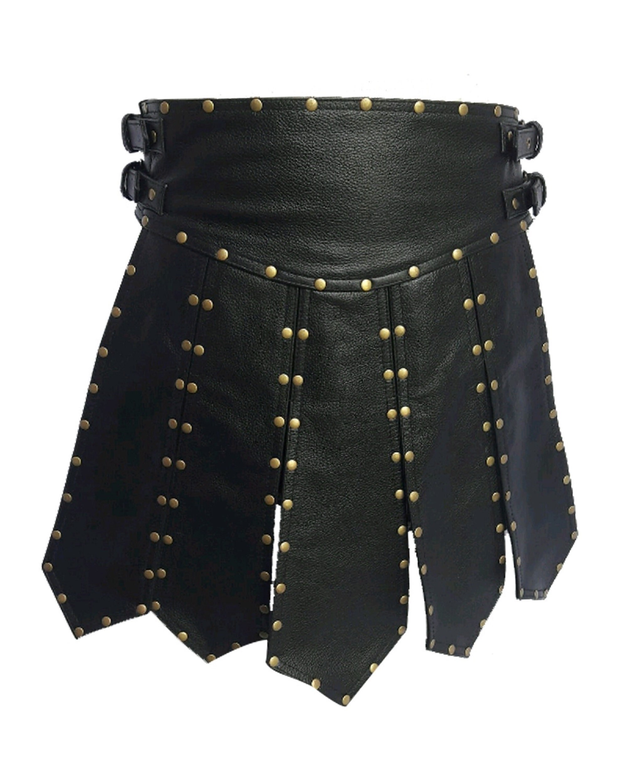 Herren Schottischer Kilt Krieger Traditionell Schwarz Kilt Gothic