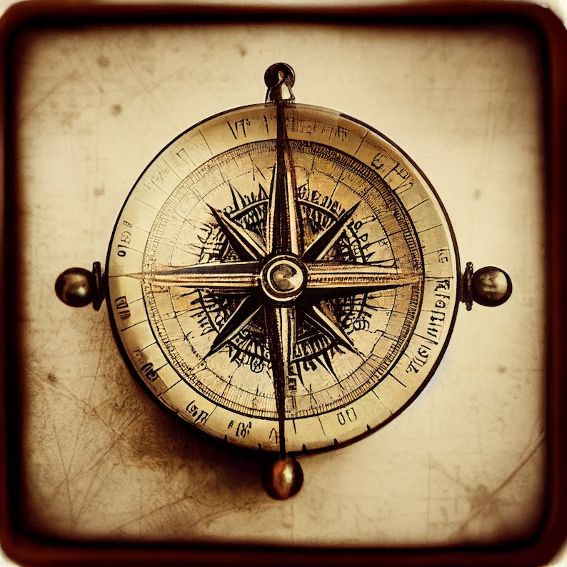 Vintage compass digital background paper / junk journal / scrapbooking / cardmaking / navigation / wind rose / map / globe / mercator image 8