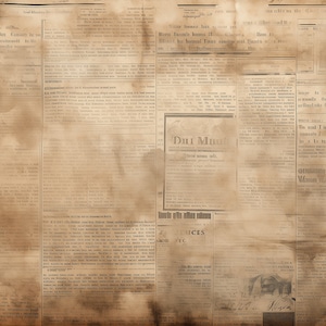 Vintage Newspaper digital background paper - vintage stained paper / junk journal / scrapbooking / cardmaking / antique / old / newsprint