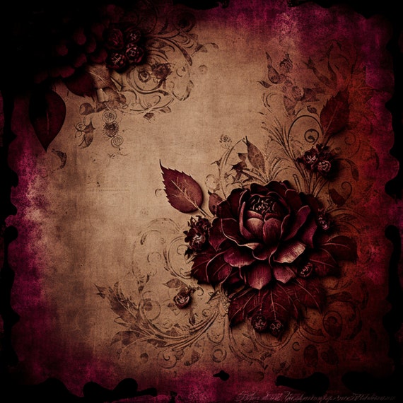 Gothic Rose Backgrounds  Gothic rose, Digital paper, Digital