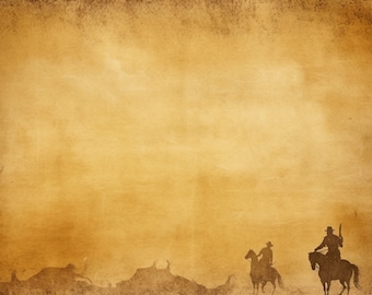 Vintage digitaal papier uit het wilde westen: cowboy-plakboekachtergrond (A4/Letter-formaat) (digitale download)