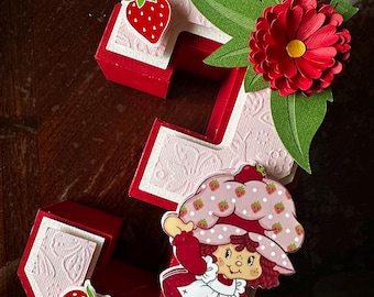 Strawberry Doll 3D Letters Party Centerpiece