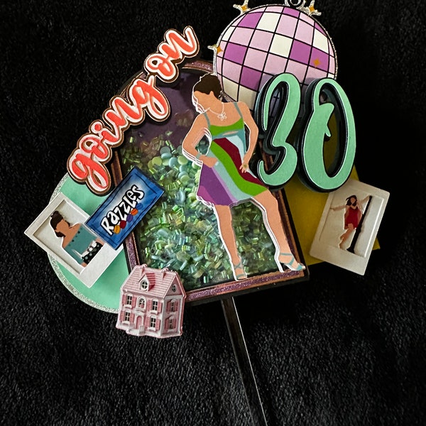 Going on 30 Shaker 3D Cake Topper