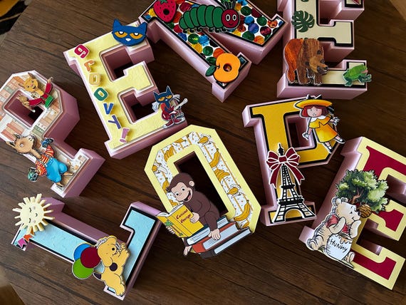 Children’s Storybook 3D Letters Birthday Centerpiece