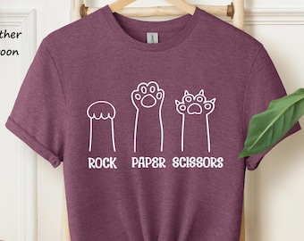 Rock Paper Scissors Shirt, Pet Shirt, Animal Shirt, Kids Shirt, Animal Paw Shirt, Funny Gift Idea, Dog Lover, Game Shirt, Mom Cat Shirt