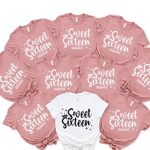Sweet Sixteen Shirt, 16th Birthday Shirt, Birthday Girl Shirts, Sweet Sixteen Squad Shirt, Birthday Party Shirt, 16th Birthday Squad Shirt