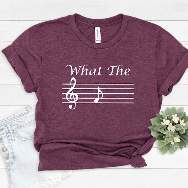 What The F Musical Note Shirt, Musician Shirt, Pianist, Music Lover Tshirt, Piano, Funny, Sarcastic, Novelty, Gift for musicians #198