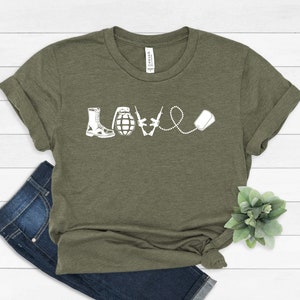 Love Military Shirt, Army Mom, Army Wife, Army Girlfriend, Love Army Graphic, Military Wife Shirt, Woman's Army Wife tShirt, army gift #194