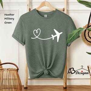 Airplane Heart Shirt,Flight Attendant Shirt, Airplane Shirt,Pilot Shirt,Plane Lover Gift, Traveler Shirt, Adventurer Gift,Vacation Shirt #36