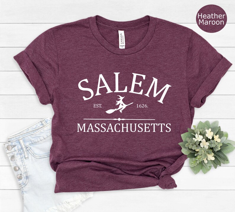 Salem Massachusetts Shirt,Salem Shirt,Halloween Shirt,Salem Witch Shirt,Hocus Pocus Shirt,Witchy Shirt,Sanderson Sisters,Halloween Woman Tee image 5