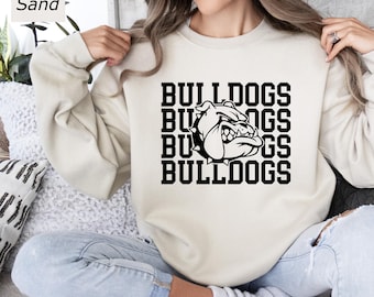 Bulldogs Sweatshirt, Bulldogs Shirt for Women & Men, Bulldogs Fan Sweatshirt, Bulldogs Lover Gift, Mascot Graphic Sweatshirt, Bulldogs Shirt