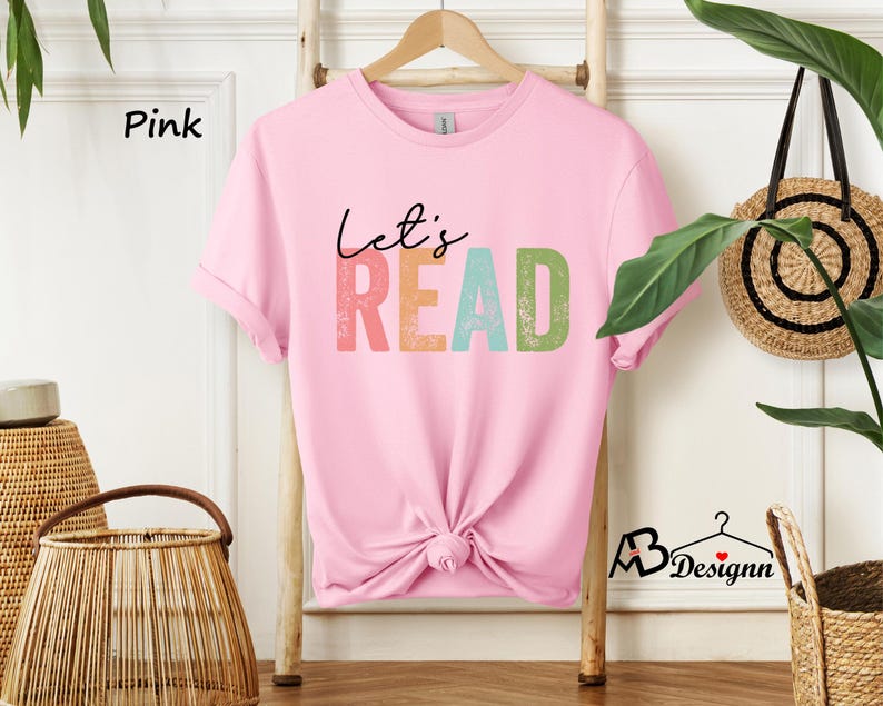 Let's Read Shirt, Book Shirt, Reading Shirt, Book Lover Shirt, Read Shirt, Librarian Gift, Teacher Shirt, Book Nerd Shirt, Reading Gift bild 4