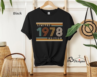 1978 Vintage Stars Birthday T-Shirt - Aged To Perfection 47th Birthday Gift For Men - View #3
