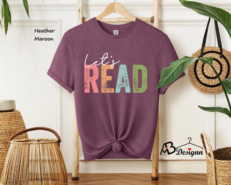 Let's Read Shirt, Book Shirt, Reading Shirt, Book Lover Shirt, Read Shirt, Librarian Gift, Teacher Shirt, Book Nerd Shirt, Reading Gift bild 2