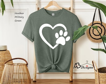 Paw Love Shirt, Dog Paw Shirt, Dog Mom Shirt, Mom Shirt, Dog Lover Shirt, Pet Lover Shirt, Mothers Day, Paw Shirt, Gift for Dog Lover #208