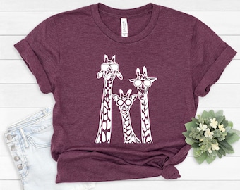 Giraffe Shirt, Sarcastic Tee, Funny Quotes Shirt, Funny Giraffe Shirt, Comic Giraffe Shirt, Funny T-shirt, Gift T-shirt #84