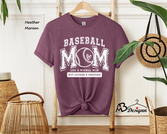 Women's Baseball Mom Tshirt For Game Day,  Baseball Mom T-Shirt,  Baseball Tee For Mother's Day Gift - Sports Mom Shirt