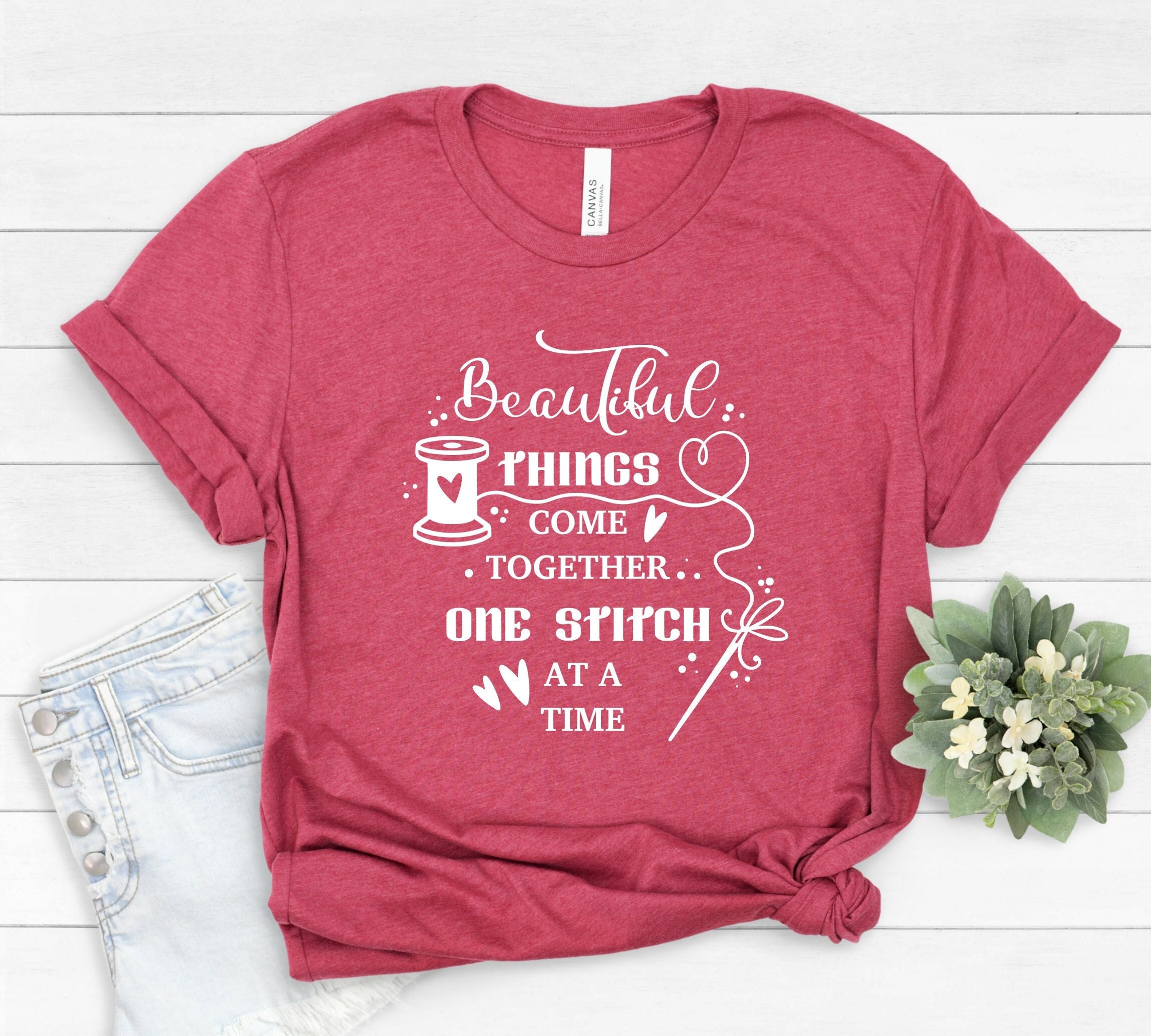 Trinx Sewing Beautiful Things Come Together One Stitch At The Time - 1 Piece Rectangle Graphic