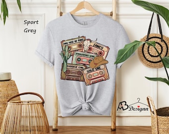 90s Country Cassette Tapes Shirt, Personalized Cassette Tapes Shirt, Custom Song Name Shirt, Vintage Cassette Tee, Music Gift