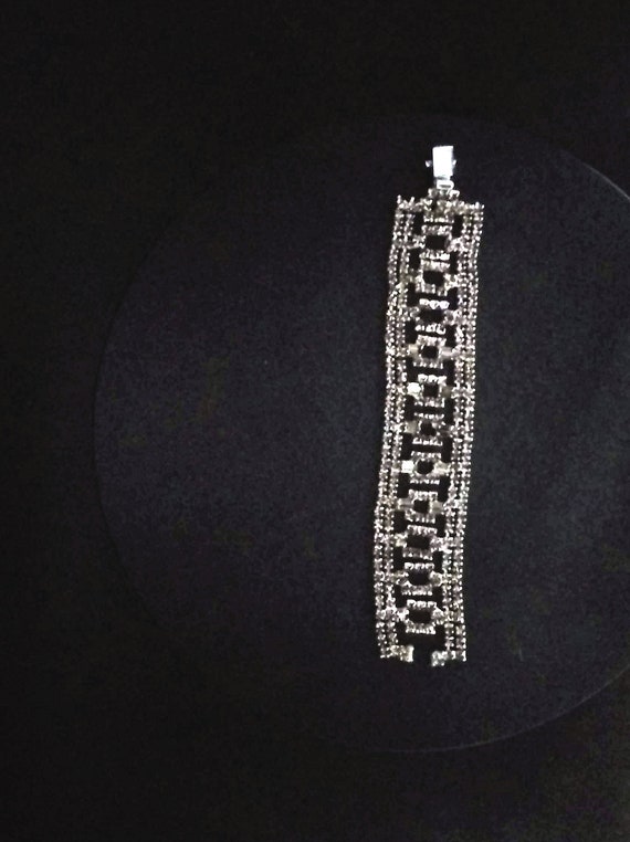 1950s Rhinestone Bracelet Cuff - image 2