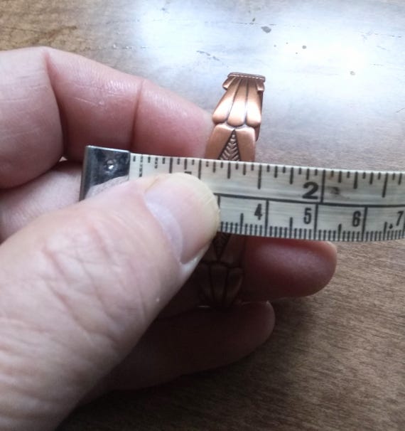 Vintage Solid Copper Cuff Bracelet Signed - image 6