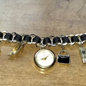Anne Klein Gold Tone Charm Bracelet