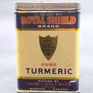 Royal Shield Turmeric spice tin