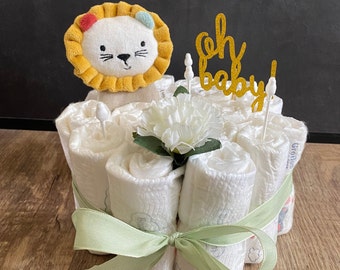 Diaper Cake / Hello Baby / Oh Baby / Baby / Belly Party / Gift for Newborn / Newborn / Baby Neutral