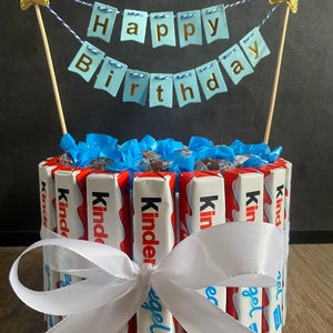 Süßigkeitentorte / Kinderschokolade / Schokobons / Geburtstag / Happy Birthday / Geburtstagstorte / Geburtstagsgeschenk Bild 2