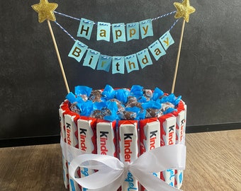 candy cake / Kinder chocolate / chocolate bonbons / birthday / Happy Birthday / birthday cake / birthday present