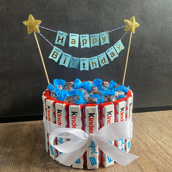 Süßigkeitentorte / Kinderschokolade / Schokobons / Geburtstag / Happy Birthday / Geburtstagstorte / Geburtstagsgeschenk